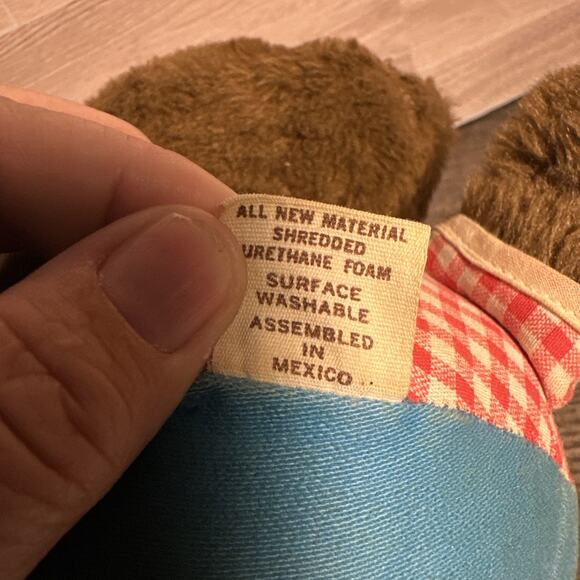 Vintage 1970's Fisher Price Stuffed Roly Poly Teddy Bear Baby Toy w/ Chime #719 - Picture 6 of 7